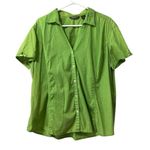 Eddie Bauer Womens Button Down Shirt Size XXL Gree Preppy Hiking Outdoor Casual Photo 0
