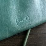 Fossil  genuine leather teal wristlet owl strap small travel retro keeper Photo 5