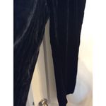 Eileen Fisher New NWT  Wide Ankle Pant Black Velour Fill Lined Silk Blend Large Photo 2