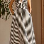 Commense Stripe Backless Pockets Dress size XL Black Photo 0