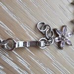 Light Purple Genuine Gemstone Flower Shape 925 Silver Bracelet Photo 2