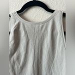 Athleta Sz L Pura Tank Top Ribbed Organic Cotton light Gray Seamless Fitted Photo 5