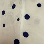 Topshop Dress One Shoulder Embossed Floral Polka Dot Print Blue White Size US 8 Photo 6