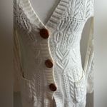 Gap Vintage  wool blend open cable knit v neck cardigan medium Photo 4