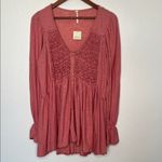 Free People  Don't Call Me Baby Thermal Tunic Dress Pink Size Small NWT Photo 1