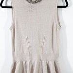 Rebecca Taylor ‎ embellished collar sleeveless peplum sweater wool & alpaca blend Photo 0