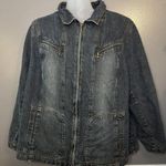 Giacca by Gallery Denim Jacket Womens 2X Blue Quilted Lined Zip Pockets Photo 0