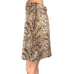 Reformation Brown Snakeskin Snake Animal Print Mini Straight Pencil Skirt Size 8 Photo 1