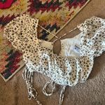 Princess Polly STARLING CROP TOP BEIGE LEOPARD US 4 Photo 4