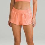 Lululemon NWT Hotty Hot Running Shorts Low Rise 2.5” Lined Coral Kiss Size 12 Photo 0