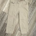 Bill Blass Jeans Sz 10 (?) Khaki Denim Capris Pants Cute Button Pockets Photo 2