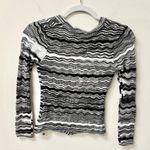 NWT Allison New York Striped Long Sleeve V Photo 2