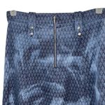 Tracy Reese Snakeskin Print Mixed Media A-Line Midi Skirt Stretch EUC Size 8 Photo 6