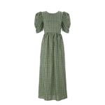 Cider ‎ Check Pattern Open Back Maxi Dress Photo 5