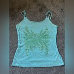 Euro Beaded Tank Top Blue Size M Photo 0