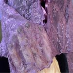 Vintage Y2K New York & Company Long Sleeve Sheer Mesh Witchy Cardigan XS Purple Photo 5