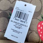 Coach Long Zip Around Wallet In Signature Canvas With Wild Strawberry Print Photo 5