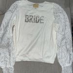 Judith March Lace & Rhinestone BRIDE LongSleeve Photo 1