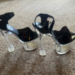 Elegant Black Platform Heels Size 8 Photo 1