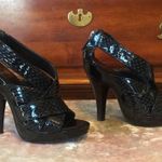 Burberry Black Patent Diamond Laser Cut Strappy Open Toe Stiletto Heels $940 VGUC 6.5 Photo 0