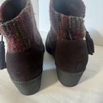 BOC Born Concept Bendall Bootie brown suede Leather side zip Boots sz 8 knit Photo 3