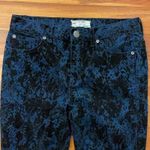 Free People Burnout Velvet Jeans Womens 27 Blue Black Winter Skinny Photo 5