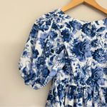 Abercrombie & Fitch  Cinch-Front Poplin Mini Dress Floral Puffy Sleeve Size XSP Photo 9