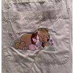 Disney Vintage  Beige Winnie the Pooh Piglet Overall Midi Dress Cotton Size Large Photo 2