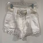 Farm Rio NWT  Ruchelieu Embroidered Scalloped Linen Shorts Size XS Photo 4