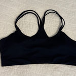 Fabletics  Medium Black‎ Sports Bra Double Strap Workout Athletic Photo 0