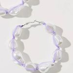Urban Outfitters NEW KEELY STATEMENT PEARL HOOP EARRINGS WHITE PURPLE summer Photo 0