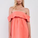 Essue Coral Off The Shoulder Mini Summer Dress Size Small Photo 1