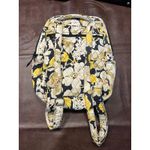 Vera Bradley Quilted Backpack Yellow Gray Floral Print Laptop School Bag 15x11 Photo 6