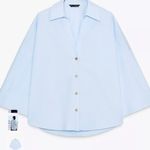 ZARA Wide Sleeve Poplin Shirt Photo 2