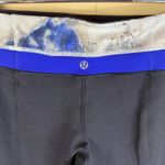 Lululemon  Groove Nulu Flare Pants Black Blue Abstract Waistband Size 6 Active Photo 4