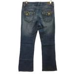 Southpole Juniors  Boot Cut Medium Wash Flap Pocket Jeans with Rhinestone Bling 7 Photo 6