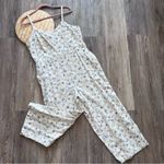 Old Navy  linen floral jumpsuit wide leg cropped feminine romantic Photo 0
