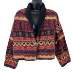 Vintage New Identity Southwest Cropped Gaucho Tapestry Blanket Jacket Orange Size M Photo 0