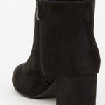 Torrid Black Faux Suede Block Heel Bootie (Wide Width) Photo 0