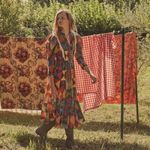 Doen Nicoletta Patchwork Print Organic Cotton Midi Dress Size XS Photo 6