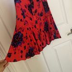 Free People Vintage  Candy Pin Up Red Floral dress Photo 2