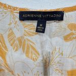 Adrienne Vittadini  Yellow & White Floral Gauzy Tiered Ruffle Skirt Dress Photo 10