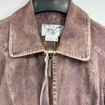 Anev Light Plum Purple Embellished Corduroy Jacket Zipper Detail Size Medium NEW Photo 6