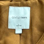 Gentle Fawn Women's Quilted Jacket - Open Front, Collarless, Casual, Brown - L Photo 4