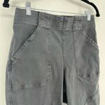 Spanx  Washed Black Stretch Mid Rise Twill Cargo Jogger Pants Size Medium Photo 5