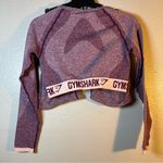 Gymshark Women's Purple Long Sleeve Crop Top and shorts set SZ:M Photo 3