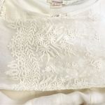 Sundance Cream Boho Embroidered Ivory Lace Long Sleeve Flowy Blouse Size Medium Photo 5