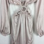 Hello Molly NWT  Fashion Girlie Satin Cut Out Maxi Dress Champagne Size 2 Cocktail Photo 9