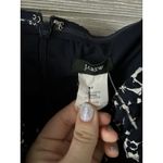 J. Crew Size 0 Strapless 100% Cotton Navy Blue White Floral Midi Dress Summer White Photo 2