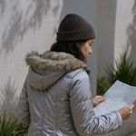 Silver Puffer Coat L Faux Fur Collar Outerwear Cabin Core Cozy Chic Ski Resort Size L Photo 1